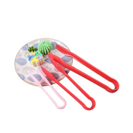3Pcs 6/8/10inch Silicone Tongs Bread Salad Clip Kitchen Baking Cooking Tool