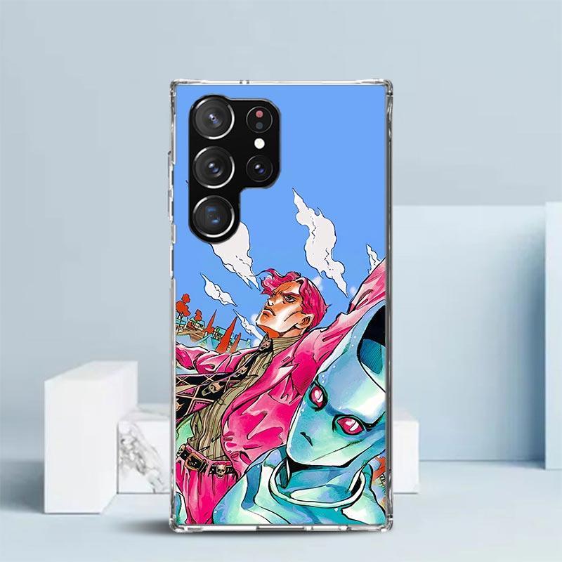 JoJo Kira Yoshikage Killer Queen Soft Cover for Samsung Galaxy S25 Edge S26 S24 S23 Ultra Phone Case S22 S21 Plus S20 FE Print P
