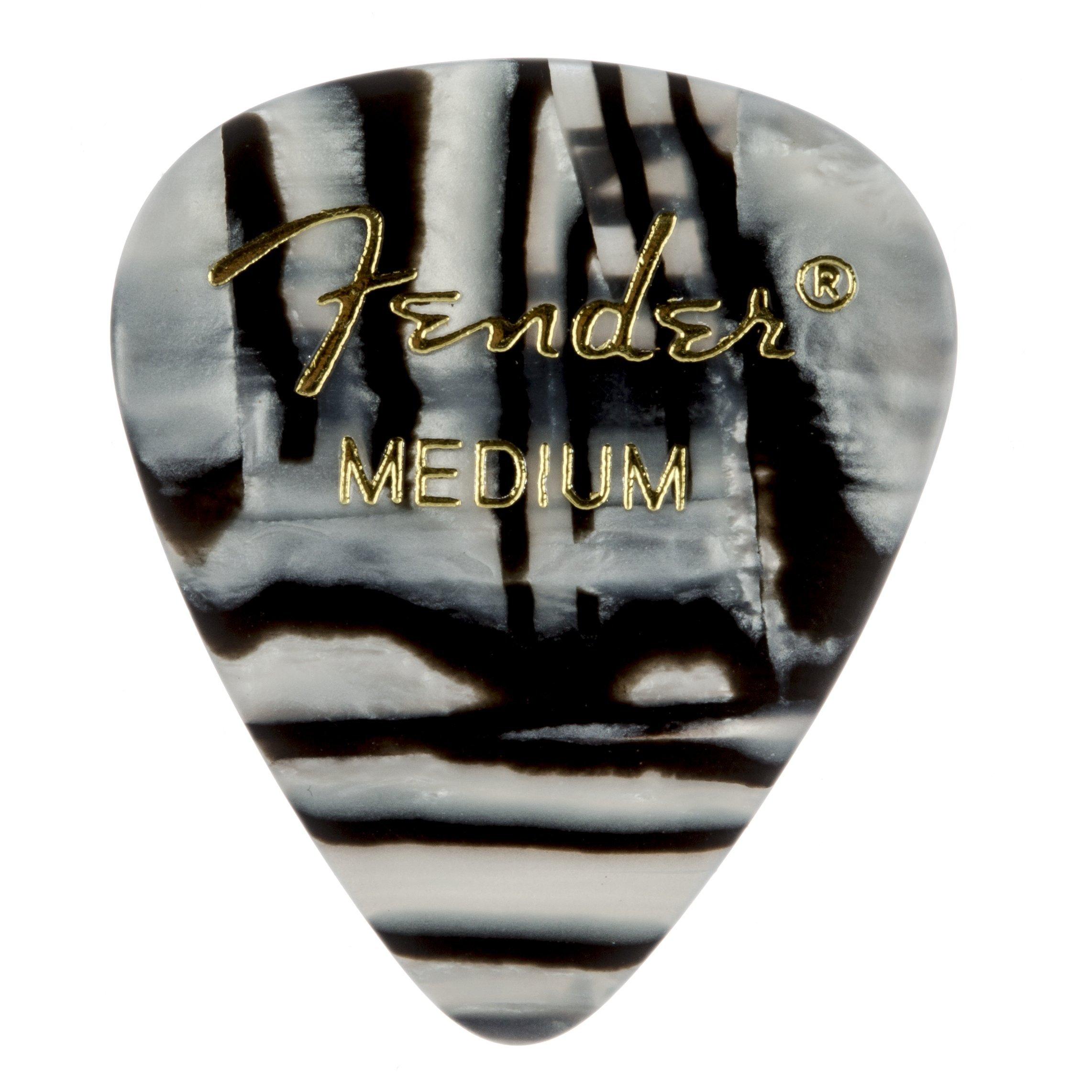 Fender Picks 351 SHAPE GRAPHIC PICKS ZEBRA 1980351202 MEDIUM, (12 PACK)