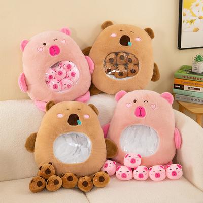 Creative Capybara Snack Pillow A Bag of Snacks Kapibara Doll Plush Toy Pillow Cushion