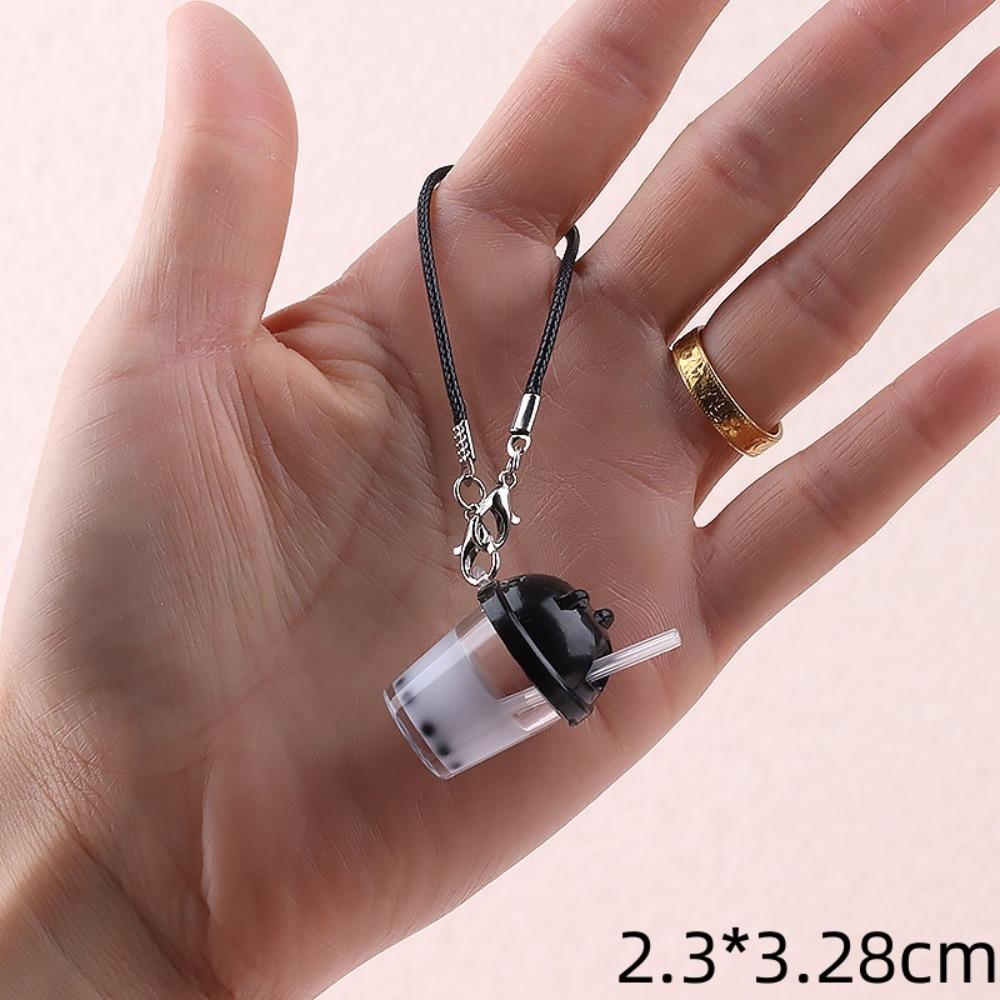 Mini Size Handbag Charm Bubble Tea Car Key Chain Cute Coffee Cup Keychain  for Women Girls
