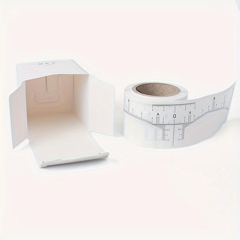 

50PCS/Roll Disposable embroidery assisted design eyebrow ruler, transparent and adhesive embroidery measuring eyebrow ruler белый