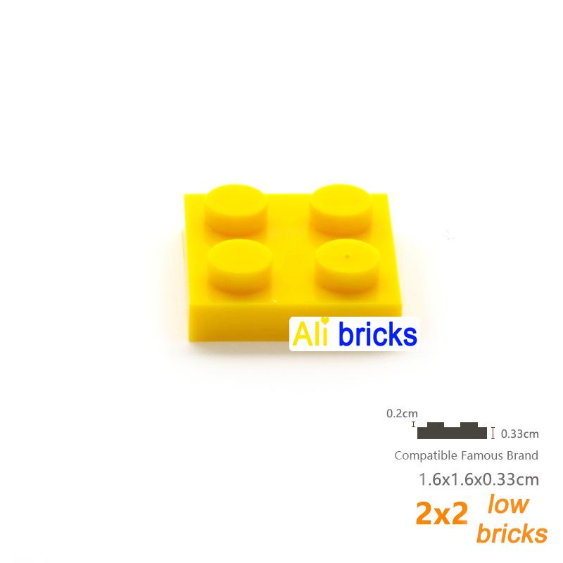 30pcs MOC Assemble Particles 3022 Thin Plate 2x2 Dots Building Blocks 2*2 Figures Bricks DIY Educational Creative Toy for Kids