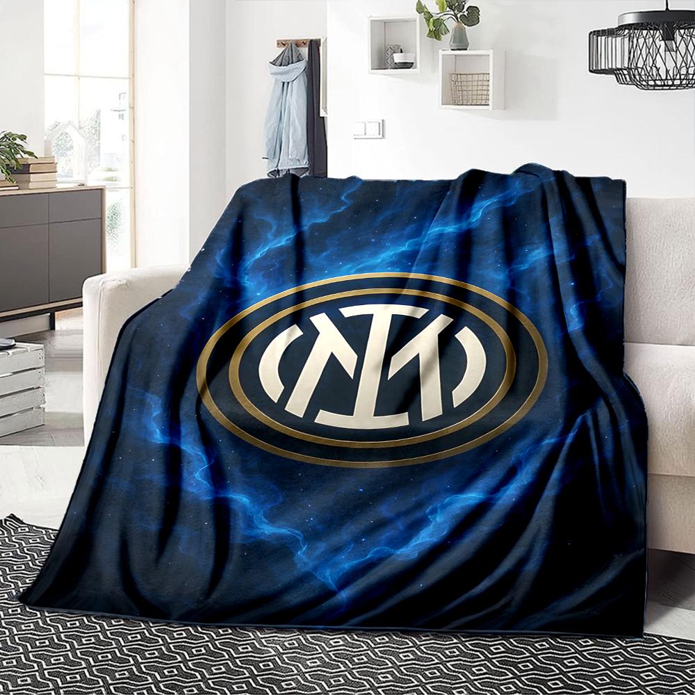 Coperte con Emblema Inter Milan Flanella Stampata Traspirante Calda Coperta da Divano per Casa Ufficio Coperte da Letto 0708a102