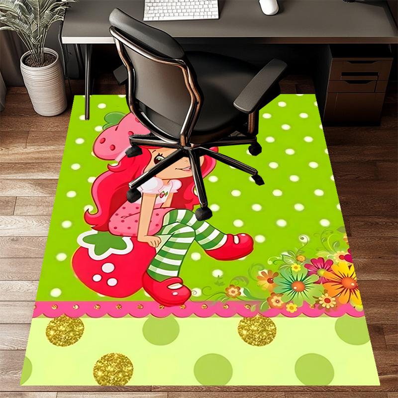 1pc Princess Strawberry (4) Design Printed Area Rug Carpet for Bedroom Living Room Home Decor Rugs Mat Non Slip Mat Rug for Bedside