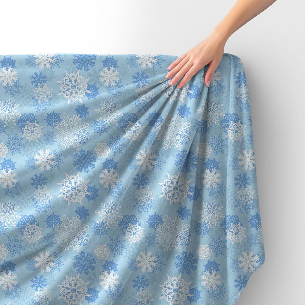 Royal Samt Stoff Polyester Zum Nähen - Motiv Winter Weihnachten