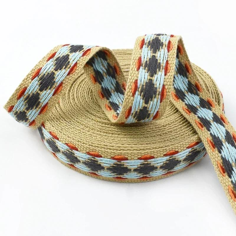 2-20 Meter 20mm Besticktes Jacquard-Band Polyester-Gurtband Spitzenbesatz für Haustierhalsbänder Kleidung DIY Nähzubehör