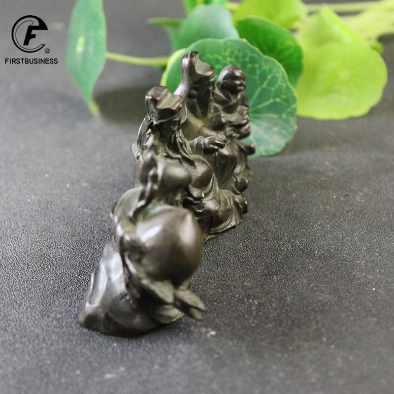 Antique Bronze Taoism Three Gods of Blessing Wealth Longevity Statue Pure Copper Buddha Figurines Ornaments Feng Shui Home Decor