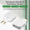 Eu Plug Adapte 4 In 1 Wall Outlet Extension Eu Electrical Socket 180 Degree Plug Adapter Travel Aadapter Portable Power Converte
