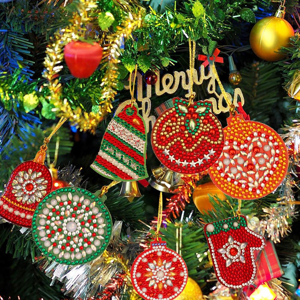 Creative Christmas Pendant DIY Diamond Mosaic Merry Christmas Board Ornaments DIY Gifts Indoor Table Fireplace Decoration