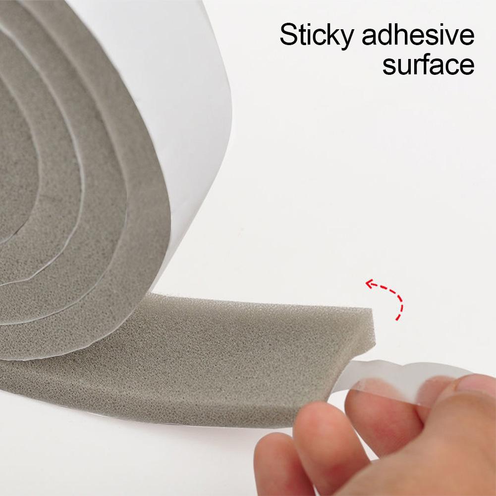 2M Wearable Sliding Window Weather Strip Soundproofing Foam Door Bottom Seal Tape Dustproof Self Adhesive Window Gap Hardware