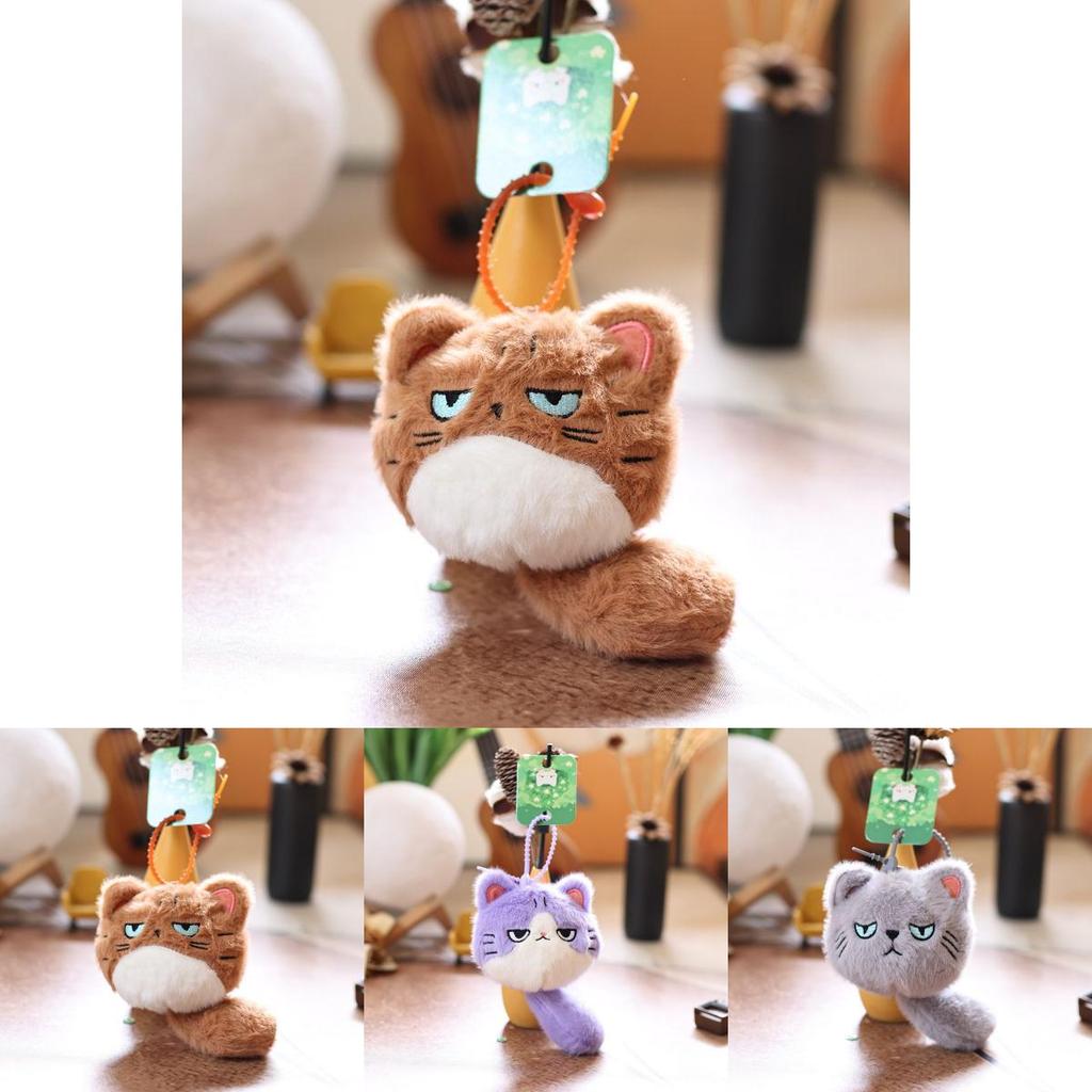 Animal Plush Cat Doll With Pp Cotton Filling For Bag Decoration And Gift