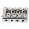 Cryfokt 4-String Headless Electric Bass Bridge with String Lock Zinc Alloy Brass Replacement Part Silver Smooth and Precise String Action