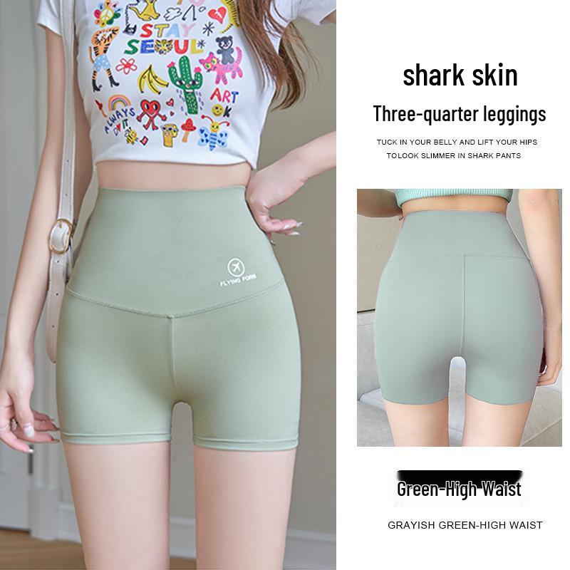 

Женские летние леггинсы с тремя точками защиты от просвечивания - Тонкий стиль, брюки-акула L (60kg-70kg)