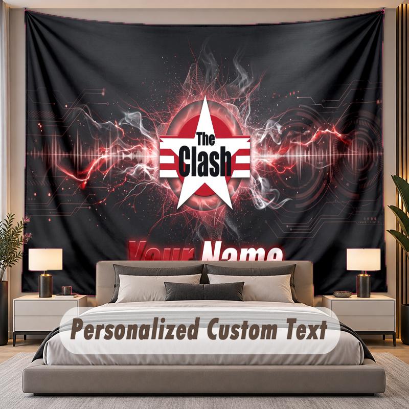 Custom Name Text Tapestry The Cure Personalized Polyester Wall Tapestry For Bedroom And Room