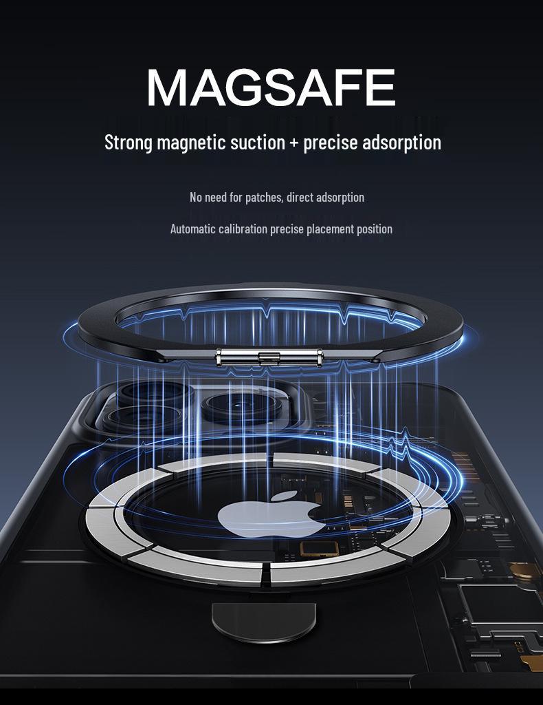 iPhone 16 Pro Max Rotating Magnetic Protective Case with 360° Bracket