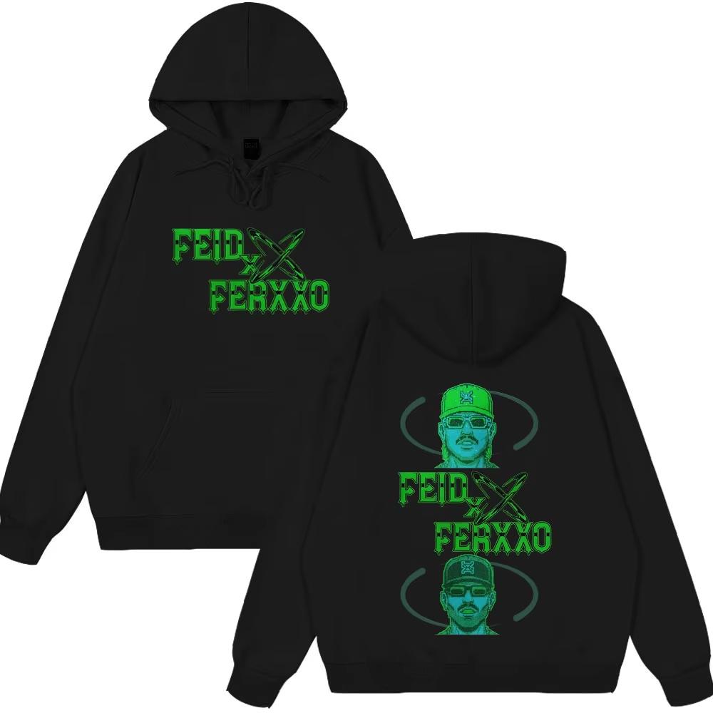 Rapper Feid Tour Print Hoodies Men Women Fashion Pullover Autumn Winter Casual Oversize Sweatshirt