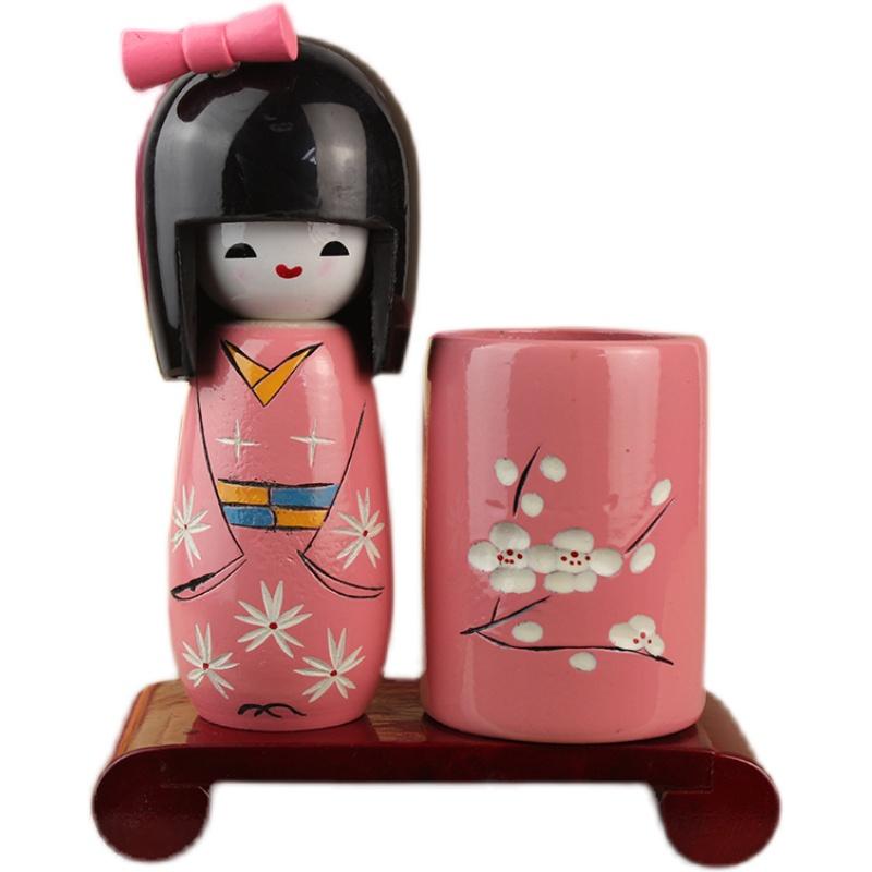 Japanese Puppet Doll Kimono Sakura Cartoon Dolls Home Decoration Cuisine Sushi Restaurant Ornament Girl Cute Desktop Gift 1/3Pcs