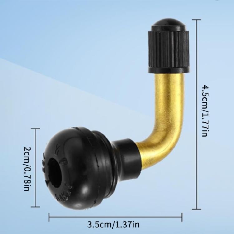 PVR40 50 60 70 Tire Valves Stem Wheel Tyre Valves Stem with Caps for Scooter Tubeless Tires Replacement Accessory 1 Pair