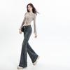 American Retro Women's Fleece-Lined Flare Pants, Autumn/Winter 2025 - Slimming, Loose, and Drapey.
