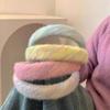 Faixa de Cabeça Larga de Pelúcia Doce: Acessórios de Cabelo Fofos para Mulheres, Outono/Inverno