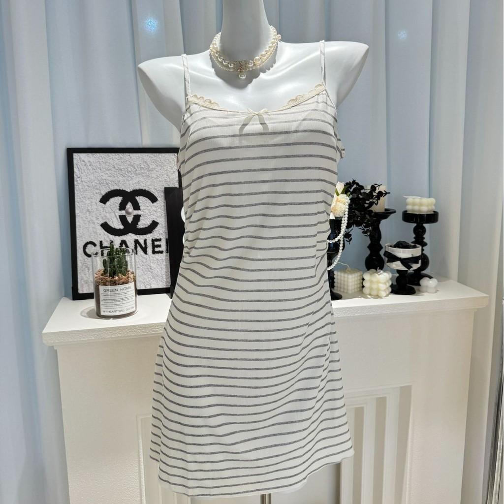 Robe de nuit d'été en soie glacée pour femmes, fine, sans manches, pour la maison