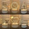 3D LED Night Light Acrylic Memo Board - Erasable Luminous Table Lamp