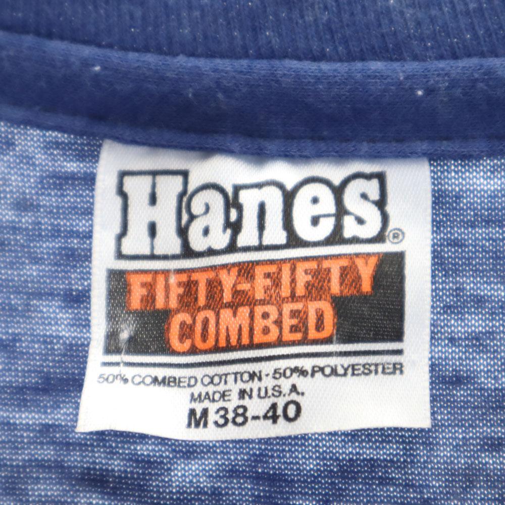 Hanes 70s Vintage orange tag made in USA double-sided printing Short sleeve T-shirt Men's Used