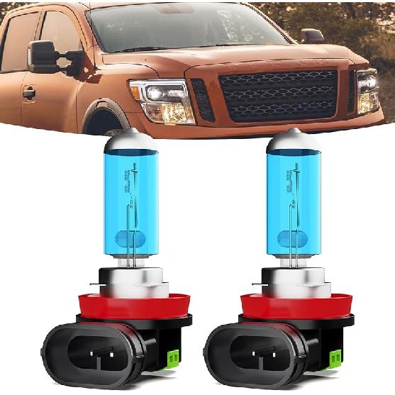 Halogen Headlights Fit For Nissan Titan 2004-2015 Headlight Bulbs,9005/HB3/H10 High Beam+ 9006/HB4 Low Beam+ 880/881/H27 Fog Light Combo,Plug And