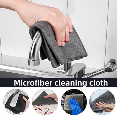5 Pièces Chiffon de Nettoyage Microfibre Bonne Absorption d'Eau Chiffon pour Essuyer les Miroirs Épaissi Séchage Rapide Dépoussiérage Élimination de l'Huile Chiffon de Nettoyage
