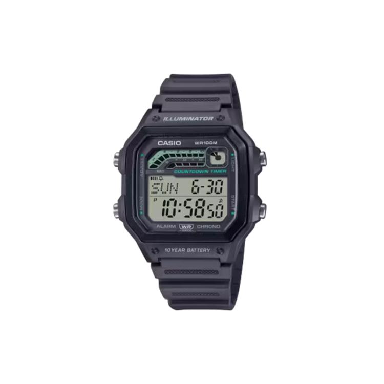 CASIO Унисекс Стандартная серия Черные часы WS-1600H-8A WS-1600H-8A Black Strap