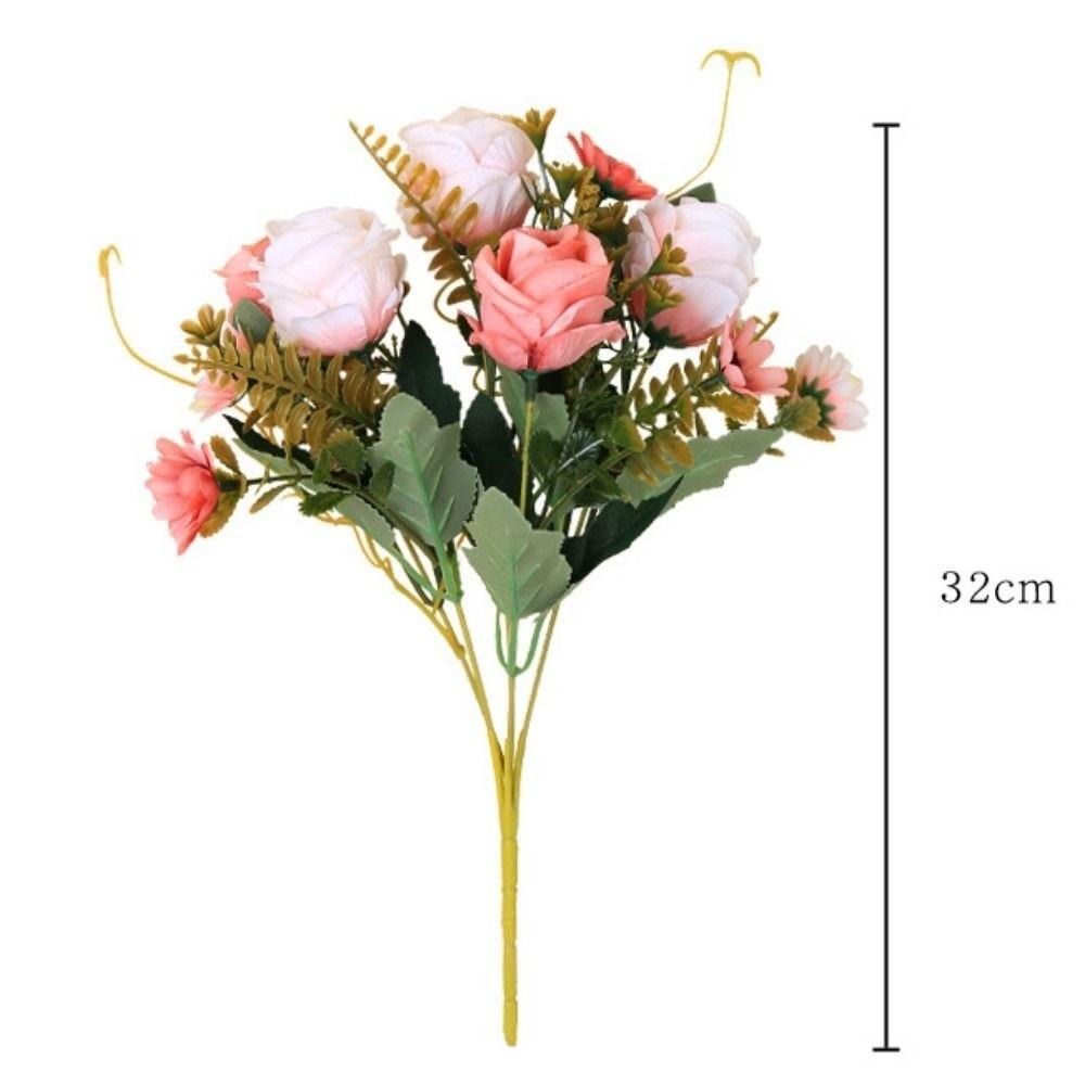 5 Heads Simulated Rose Curled Small Artificial Rose Flowers New Vintage Silk Rose Home Decor