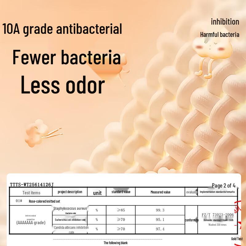 Oudifen Women's 10A Antibacterial Cotton Thermal Underwear Set