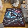 1pc Leo Pattern Area Rug, Anti slip Non Shedding Stain Resistant Carpet
