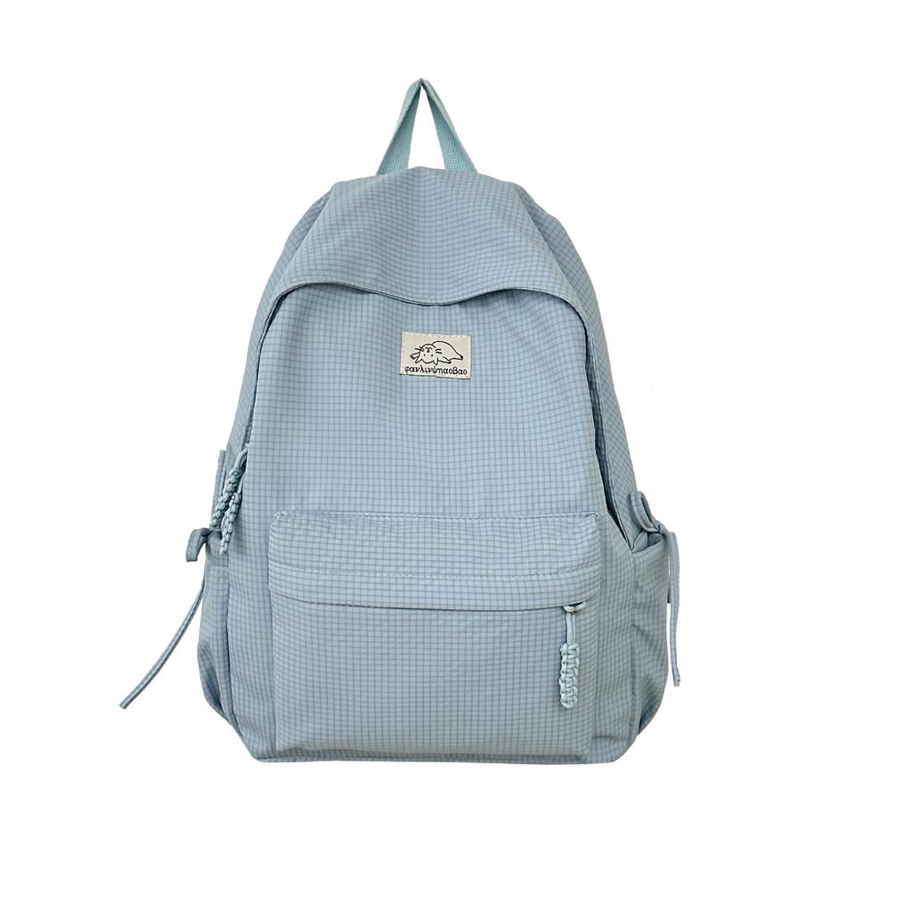 Schoolbag small fresh student schoolbag female Japanese cute solid color simple primary and secondary school student backpack leisure travel backpack