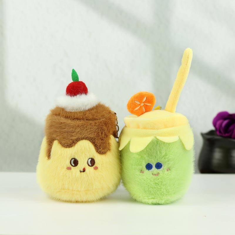 Mini Snack Burger Pendant Plush Toy Doll Sushi French Fries Bread Food Key Holder Horn Bag Pendant Keychain