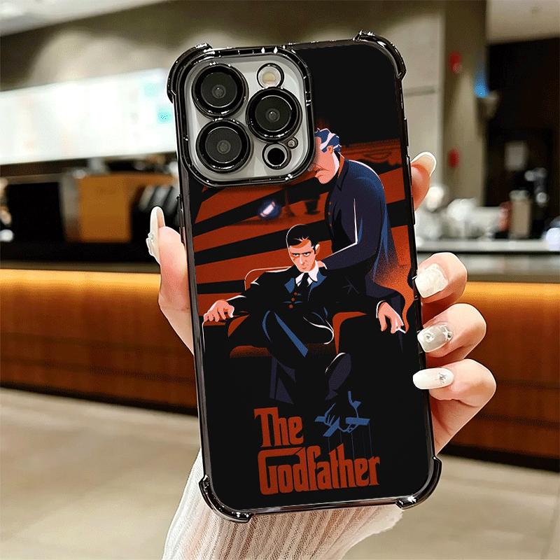 The Godfather TV Plating Phone Case For Iphone 16 17 Pro Max Air 16E 14 15 Plus 12 13 Mini Anti-Fall Airabag Cover
