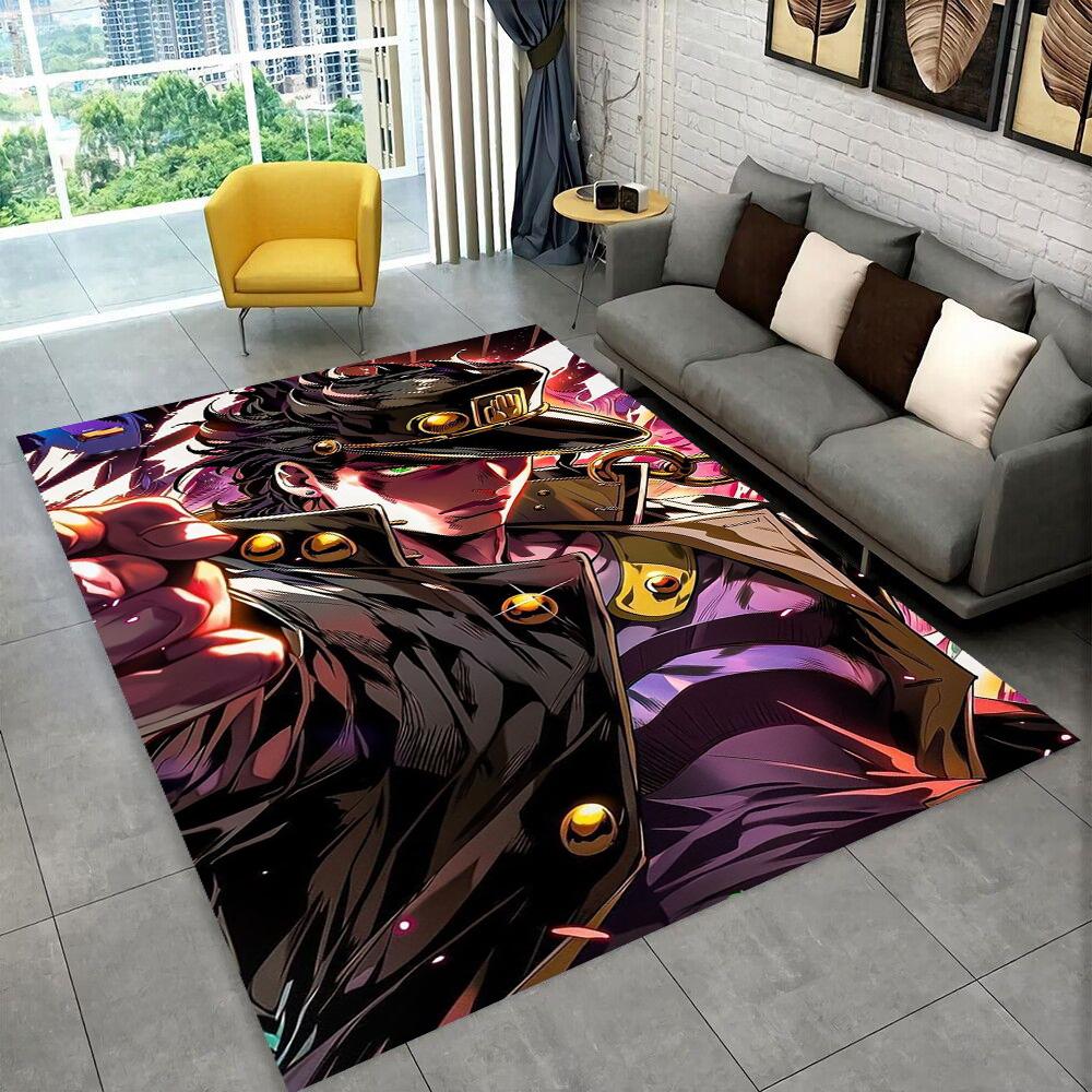 3D Jojo's Bizarre Adventure Cartoon Anime Carpet Rug for Living Room Bedroom Home Sofa Decoration,kids Play Non-slip Floor Mat