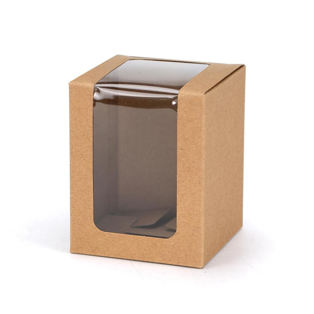 WTEMPO 10PCS Transparent Window Laser Paper Boxes Small Mug Glass Cups Aromatherapy Model Packaging Boxes, Perfect for Birthday Wedding Gift Boxes