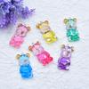 Gradient Resin Transparent Bear Earrings & Necklace with Star Sequins - DIY Jewelry Accessories