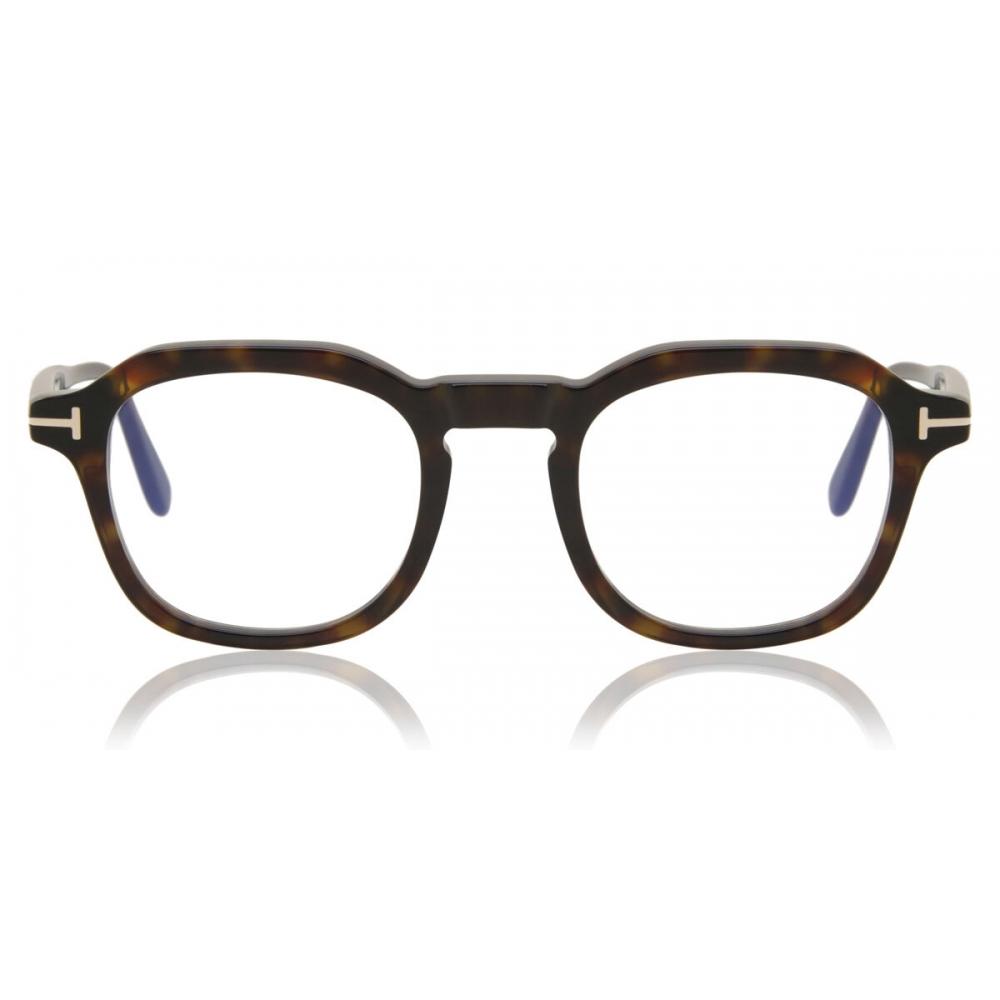

Tom Ford Ft5836 B Blue Light Block 052 Men Eyeglasses Dark Tortoise/49