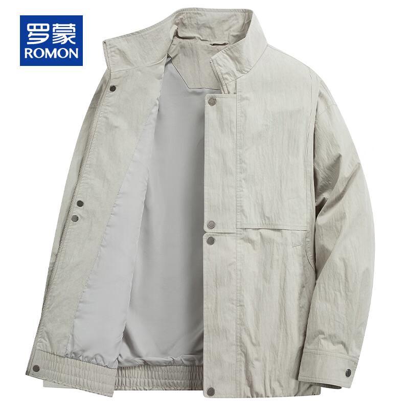 

ROMON Men s Loose Fit Stand-Collar Casual Jacket 2XL (185/100A)