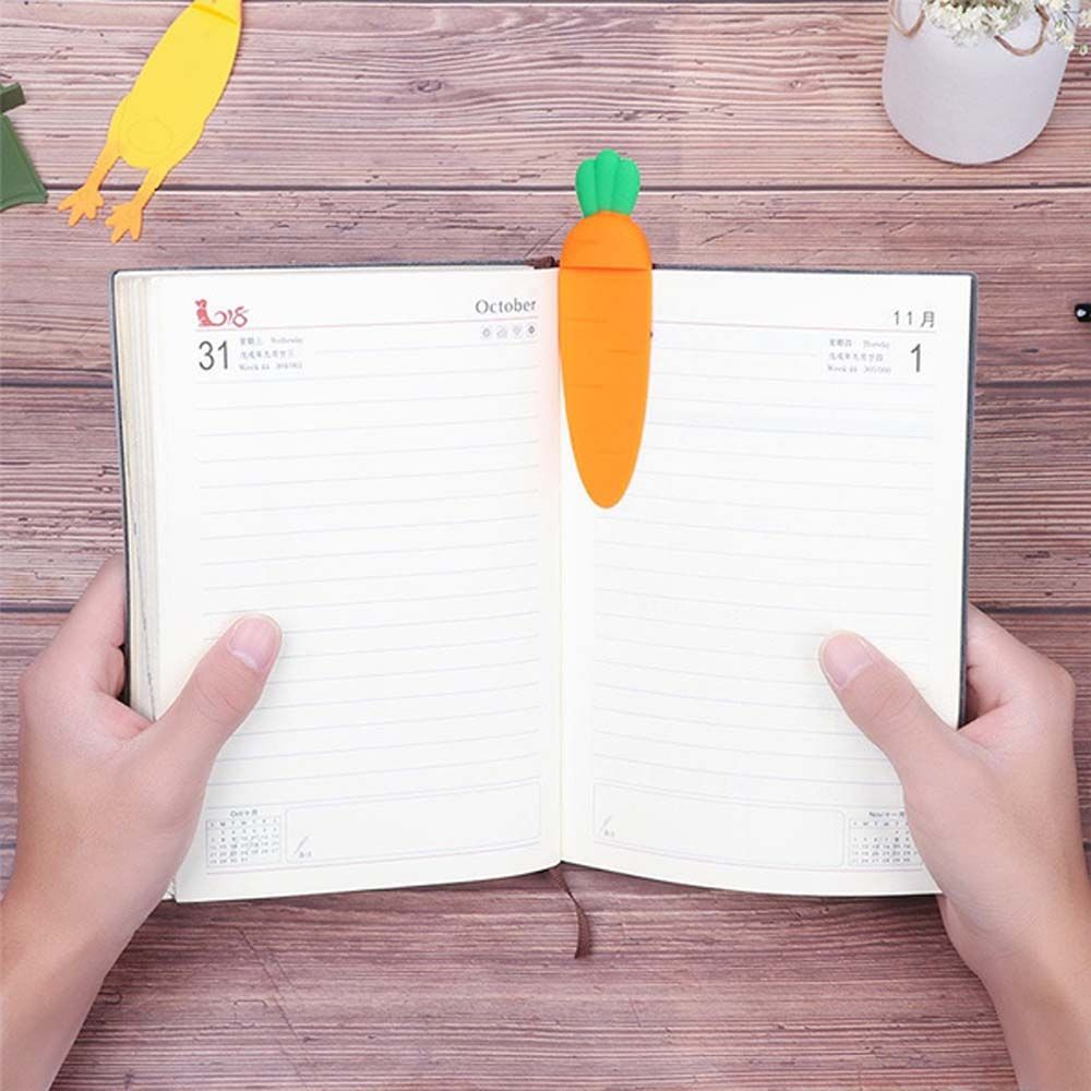 For Kids Gift Children DIY Office Stationery School Supplies 3D Stereo Book Marks Carrot Bookmark