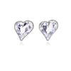 Inseo Transparent Crystal Earrings for Women, Heart Shape