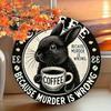 Vintage Round Metal Sign 8x8 Inch Rustic Tin Plaque Coffee Bar Decor Retro Wall Art for Home Cafe Restaurant