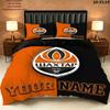 Custom Fc Shakhtar Donetsk Bedding Quilt Set Quilt Cover Pillowcase Home Decoration Birthday Gift (1 * duvet cover + 2 * pillowcase, without core)