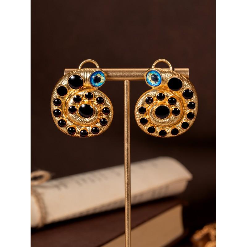 Xiapa New Vintage Threaded Earrings Light Luxury Palace Style Irregular