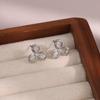 2025 new pearl ear buckle femininity elegant contrasting stud earrings jewelry simple versatile plain ring earrings