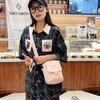 Women Bow Fashion Shoulder Bag Adjustable Strap Trendy Crossbody Bag Solid Color Daily Sports Messenger Bag Purses And Handbags