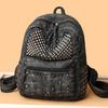 Denim Backpack Punk Rivet Backpack